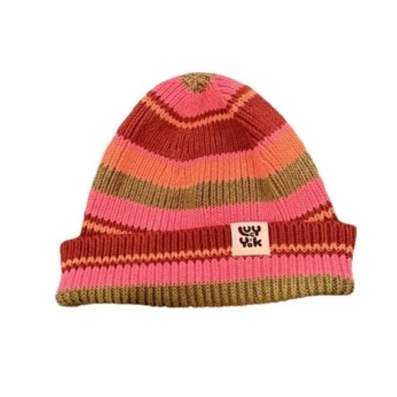 Set of two Lucy & Yak striped beanies - Picture 3 of 10